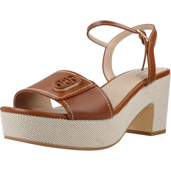 Sandały LIU-JO SA6119 Brązowy. Brązowe sandały damskie Liu Jo, bez wzorów, z tkaniny, bez obcasa, bez zapięcia. Za 445.99 zł.