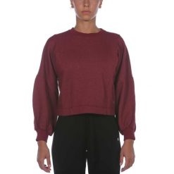 Bluza Z Balonowymi Rękawami Deha Czerwona Damskie. Czerwone bluzy damskie Deha, l, bez wzorów, z bawełny, bez ramiączek, bez kaptura. Za 267.99 zł.