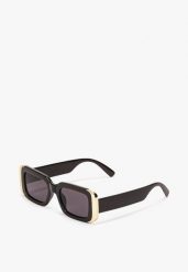 Czarne Okulary Przeciwsłoneczne z Grubymi Nausznikami Vintage Amikesa. Czarne okulary przeciwsłoneczne damskie Renee. Za 34.99 zł.