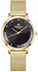 Zegarek Giewont Zegarek Damski Giewont Sapphire Złoto Czarny GW4130-B3. Czarne zegarki damskie Giewont, złote. Za 211.63 zł.