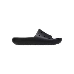 Klapki Crocs Model Classic Slide V2 Kolor Czarny. Czarne klapki damskie Crocs, bez wzorów, z materiału, sportowe, bez obcasa, bez zapięcia. Za 199.99 zł.