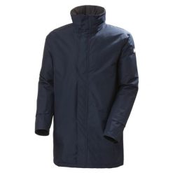 Kurtka przeciwdeszczowa męska Helly Hansen Dubliner Insulated Long. Niebieskie kurtki męskie Helly Hansen, m, bez wzorów, sportowe, bez kaptura. Za 699.99 zł.