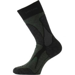 Skarpety merino unisex. Brązowe skarpetki damskie LASTING, bez wzorów, z elastanu. Za 72.00 zł.