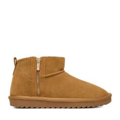 Śniegowce DeeZee. Brązowe śniegowce damskie DeeZee, bez zapięcia. Za 229.99 zł.