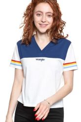 WRANGLER T SHIRT DAMSKI CUT N SEW V TEE OFF WHITE W7P0GH737 112132020. Białe t-shirty damskie Wrangler, s, bez wzorów, bez kołnierzyka, bez ramiączek. Za 69.99 zł.