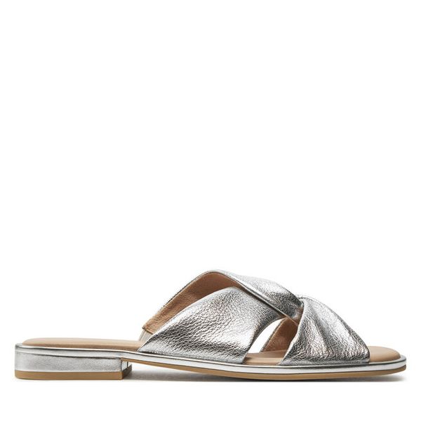 Klapki Caprice. Szare klapki damskie Caprice, bez wzorów, bez obcasa, bez zapięcia. Za 269.99 zł.