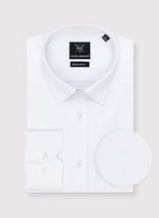 PAKO LORENTE – Elegancka biała koszula męska w fasonie Regular. Białe koszule męskie Pako Lorente, m, bez wzorów, z bawełny, eleganckie, bez kołnierzyka, bez ramiączek. Za 199.99 zł.