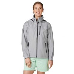 Kurtka uniwersalna damska Helly Hansen W Crew Hooded Jacket. Szare kurtki sportowe damskie Helly Hansen, s, bez wzorów, z syntetyku, bez ramiączek, bez kaptura, trekkingowe. Za 879.00 zł.