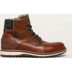 Bullboxer - Buty. Brązowe botki męskie Bullboxer, bez wzorów, z gumy, casualowe, bez obcasa, bez zapięcia. W wyprzedaży za 279.90 zł.