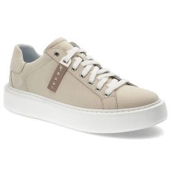 Beżowe Sneakersy Nessi Skórzane Półbuty Damskie. Brązowe półbuty damskie Nessi, bez wzorów, ze skóry, sportowe, bez obcasa, bez zapięcia. Za 349.00 zł.
