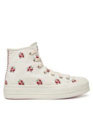 Converse Trampki Chuck Taylor All Star Lift Platform Rose Cross Stitch A13659C Biały. Białe trampki i tenisówki damskie Converse, bez wzorów, z materiału, bez zapięcia. Za 289.99 zł.