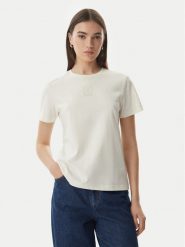 Calvin Klein Jeans T-Shirt SS 20s LV044G200G Kremowy Regular Fit. Białe t-shirty damskie Calvin Klein Jeans, s, bez wzorów, z bawełny, bez kołnierzyka, bez ramiączek. Za 209.99 zł.