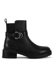 Clara Barson Botki WS5600-19 Czarny. Czarne botki damskie Clara Barson, bez wzorów, z materiału, bez obcasa, na płaskiej podeszwie, bez zapięcia. Za 159.99 zł.