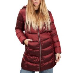 Kurtka GEOX W ADRYA LONG JKT Bordeaux. Czerwone kurtki męskie Geox, m, bez wzorów, z tkaniny, bez kaptura. Za 658.99 zł.