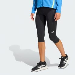 Legginsy ADI365 Running Climacool 3/4. Czarne legginsy damskie Adidas, bez wzorów. Za 259.00 zł.