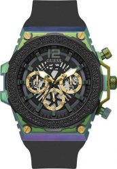 Zegarek Guess Zegarek męski Guess GW0633G1 czarny. Czarne zegarki męskie Guess, z aplikacjami. Za 989.00 zł.