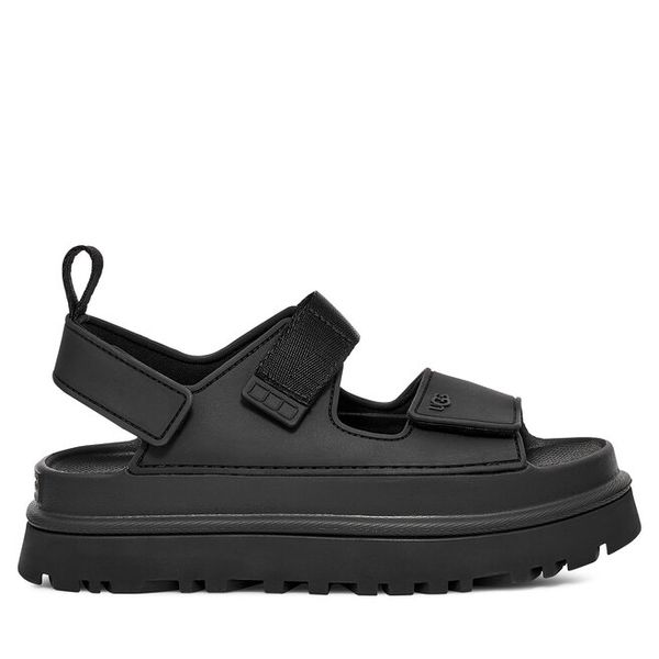 Sandały Ugg. Brązowe sandały damskie UGG, bez wzorów, bez obcasa, na koturnie, bez zapięcia. Za 399.99 zł.