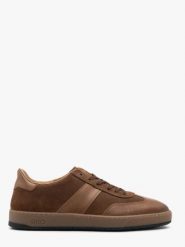 Brązowe półbuty męskie sznurowane sportowe. Brązowe buty sportowe męskie Ryłko, bez wzorów, z jeansu, bez zapięcia. Za 449.99 zł.