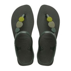 Klapki Havaianas Model Flash Urban Plus Kolor Zielony. Zielone klapki damskie Havaianas, bez wzorów, z gumy, sportowe, bez obcasa, bez zapięcia. Za 94.99 zł.
