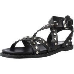 Sandały CARMELA 162393C Czarny. Czarne sandały damskie Carmela, bez wzorów, ze skóry, bez obcasa, bez zapięcia. Za 281.99 zł.