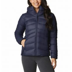 Kurtka Zimowa Pikowana Damska Columbia Autumn Park Down Hooded. Niebieskie kurtki sportowe damskie Columbia, na zimę, s, bez wzorów, z puchu, bez ramiączek, bez kaptura, trekkingowe. W wyprzedaży za 599.00 zł.