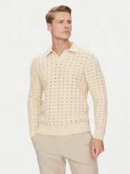 Marciano Guess Sweter 5GHR18 5864Z Beżowy Regular Fit. Brązowe swetry męskie Marciano Guess, m, z aplikacjami, z bawełny, bez kołnierzyka, bez ramiączek. Za 529.99 zł.