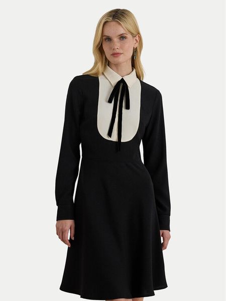 LAUREN RALPH LAUREN Sukienka codzienna 200979908001 Czarny Flare Fit. Czarne sukienki damskie Lauren Ralph Lauren, na co dzień, bez wzorów, z syntetyku, bez kołnierzyka, bez ramiączek, proste. Za 1,039.00 zł.