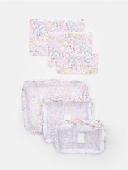 Zestaw organizerów do walizki w kwiaty 6 pack - wielobarwny. Walizki damskie Sinsay, bez wzorów. Za 25.99 zł.