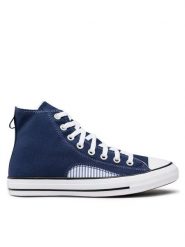 Converse Trampki Chuck Taylor All Star Hickory Stripe A00480C Granatowy. Niebieskie trampki męskie Converse, bez wzorów, z materiału, retro, bez zapięcia. Za 349.99 zł.