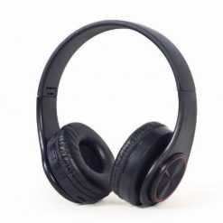 SŁUCHAWKI STEREOFONICZNE LED BLUETOOTH CZARNE + MIKROFON + REGULACJA. Czarne słuchawki bezprzewodowe Gembird. Za 41.99 zł.