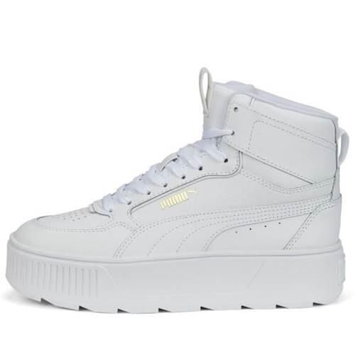 Buty do chodzenia damskie Puma Karmen Rebelle. Białe obuwie sportowe damskie Puma, bez wzorów, z gumy, bez zapięcia, trekkingowe. Za 489.00 zł.