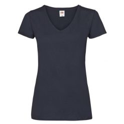 Koszulka Z Dekoltem W Szpic Dla Kobiet. Niebieskie bluzki damskie fruit of the loom, xs, bez wzorów, sportowe, bez kołnierzyka, bez ramiączek. Za 39.99 zł.