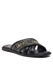 Liu Jo Klapki Irene 01 SA4069 EX014 Czarny. Czarne klapki damskie Liu Jo, bez wzorów, ze skóry, bez obcasa, bez zapięcia. Za 649.99 zł.