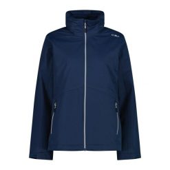 Damska kurtka wodoodporna CMP. Niebieskie kurtki sportowe damskie CMP, bez wzorów, bez ramiączek, bez kaptura, trekkingowe. Za 506.50 zł.