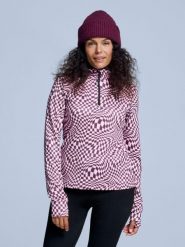 Bluza narciarska - Damska - Cabin Life - Bordeaux. Czerwone bluzy damskie POEDERBAAS, na zimę, xs, bez wzorów, z elastanu, bez ramiączek, bez kaptura. Za 242.82 zł.