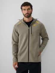 4F Bluza regular z kapturem męska - khaki XXL. Brązowe bluzy męskie 4F, m, bez wzorów, z kapturem. Za 199.99 zł.