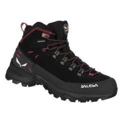 Buty Trekkingowe Damskie Salewa Alp Mate Winter Mid Ptx. Czarne obuwie trekkingowe damskie Salewa, z materiału, za kostkę, bez zapięcia. Za 1,029.00 zł.