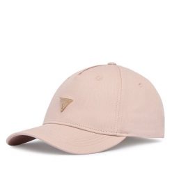 Czapka z daszkiem Guess. Czerwone czapki damskie Guess, z aplikacjami. Za 154.99 zł.