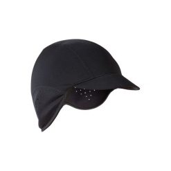 Czapka Pod Kask Na Rower 700 Czarna. Czarne czapki damskie B'TWIN, bez wzorów, z elastanu. Za 49.99 zł.
