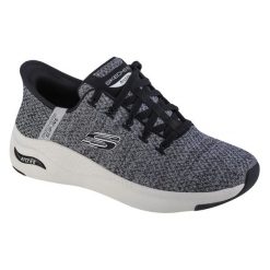 Buty sportowe Sneakersy męskie, Skechers Arch Fit-New Verse. Szare buty sportowe męskie Skechers, bez wzorów, bez zapięcia, trekkingowe. Za 349.99 zł.