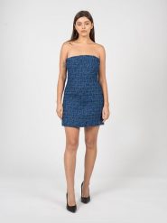 Pinko Sukienka "Rilassata" | 1J10X4 Y648 | Kobieta | Niebieski. Niebieskie sukienki damskie Pinko, na co dzień, na lato, m, bez wzorów, z bawełny, eleganckie, bez kołnierzyka, bez ramiączek, maxi. W wyprzedaży za 549.00 zł.