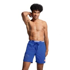 Spodenki Puma Swim Men Utility Mid Shorts 1p Chil, Mężczyźni. Niebieskie szorty męskie Puma, bez wzorów, z poliamidu, sportowe. Za 238.99 zł.