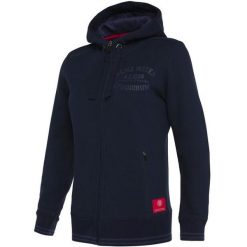 Damska bluza dresowa zapinana na zamek Université de Bologne. Niebieskie bluzy damskie Macron, bez wzorów, z dresówki, sportowe, bez ramiączek, bez kaptura. Za 378.00 zł.