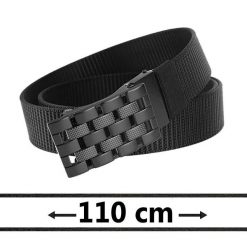 Pasek Materiałowy, Czarny 110 cm, Solidny, Automatyczna Klamra, Militarny -Pako Jeans. Czarne paski męskie Pako Jeans, z jeansu, klasyczne. Za 49.00 zł.