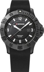 Zegarek Wenger Zegarek męski Wenger 01.0641.134 czarny. Czarne zegarki męskie Wenger, bez wzorów. Za 1,088.00 zł.