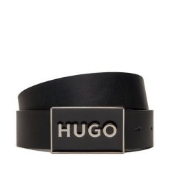 Pasek Męski HUGO. Czarne paski męskie Hugo. Za 219.99 zł.