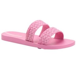 Klapki basenowe damskie Ipanema Renda II. Czerwone klapki damskie Ipanema, na lato, bez wzorów, z jeansu, eleganckie, bez obcasa, bez zapięcia. Za 73.99 zł.