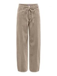 ONLY Jeansy Gianna 15372521 Beżowy Straight Leg. Brązowe jeansy damskie ONLY, bez wzorów, z bawełny. Za 199.99 zł.