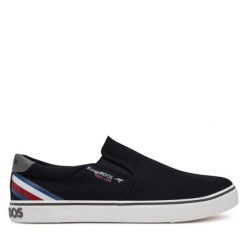Tenisówki KangaRoos. Czarne trampki męskie KangaRoos, bez wzorów, bez zapięcia. Za 99.99 zł.