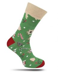 Skarpetki Świąteczne, Zielone, Merry Christmas, Choinki, Gwiazdki, Rózgi -MORE- Męskie. Zielone skarpety męskie More, bez wzorów, z bawełny. Za 24.90 zł.